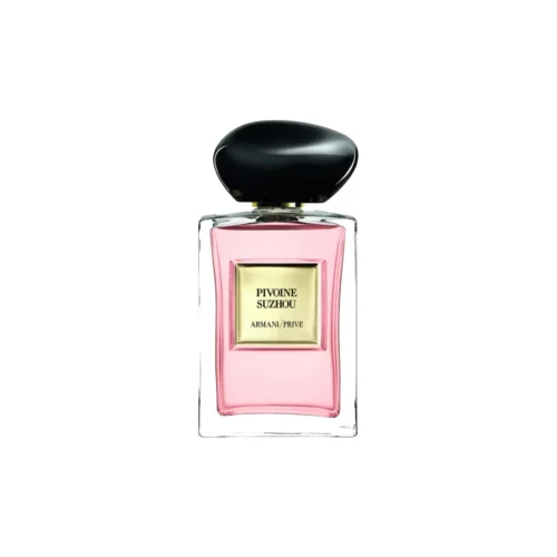 Elegancki flakon Armani Privé Pivoine Suzhou Soie de Nacre EDT 100ml z efektem perłowych drobinek.