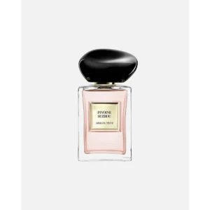 Armani_Privé_Pivoine_Suzhou_2 Elegancki flakon perfum Armani Privé Pivoine Suzhou Eau de Toilette 100ml na jasnym tle.
