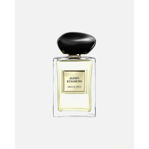 Armani_Privé_Thé_Yulong_1 Elegancki, minimalistyczny flakon Armani Privé Thé Yulong Eau de Parfum 100ml na jasnym tle.
