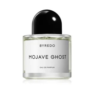 Byredo_Mojave_Ghost_2 Minimalistyczny flakon Byredo Mojave Ghost Eau de Parfum 100ml na jasnym tle.