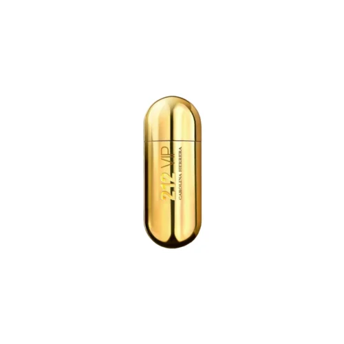 Carolina_Herrera_212_VIP_1 Złoty, kapsułkowy flakon Carolina Herrera 212 VIP 80 ml lśniący w blasku miejskich świateł.