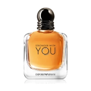 Emporio_Armani_Stronger_With_You_1 Stylowy flakon perfum Emporio Armani Stronger With You Eau de Toilette 100ml na eleganckim, ciemnym tle.