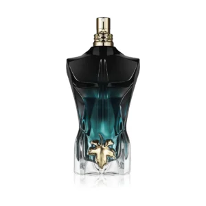 Flakon Le Beau Le Parfum 125 ml w kształcie męskiego torsu z liściem figowym.
