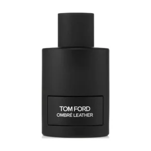 Tom_Ford_Ombré_Leather_1 Czarny, elegancki flakon Tom Ford Ombré Leather Eau de Parfum 100ml na minimalistycznym, ciemnym tle.