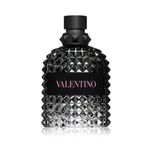 Flakon Valentino Uomo Born In Roma Coral Fantasy EDT 100ml w pomarańczowym odcieniu z ćwiekami.